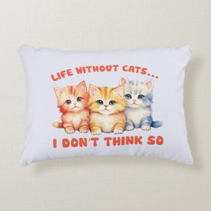 Cojín Decorativo Gatitos Cuidados Y Coloridos - ¿Vida Sin Gatos?