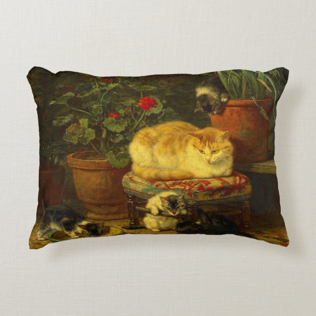 Cojín Decorativo Gatitos en juego (Anverso)