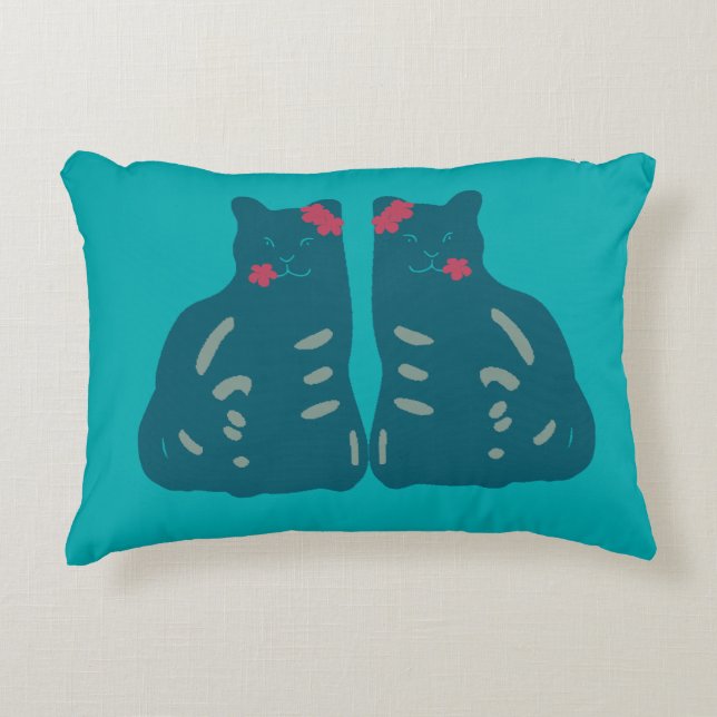 Cojín Decorativo Gatitos Gemelos (Anverso)