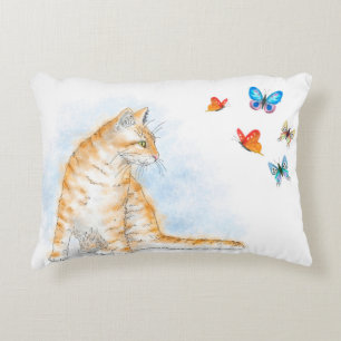 Cojín Decorativo Gato 616 mariposa