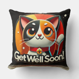 Cojín Decorativo Gato Adorable desea Pronta Recuperación