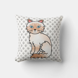 Cojín Decorativo Gato atigrado rojo Birman / Ragdoll con patas lind