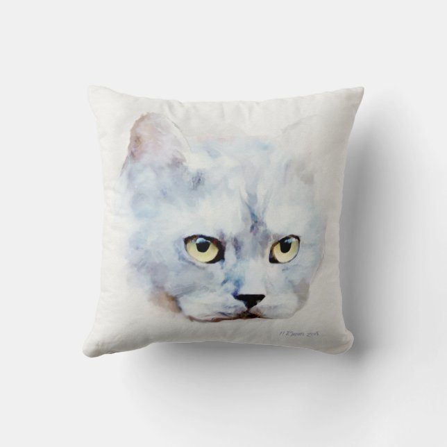 Cojín Decorativo Gato Azul Ruso (Reverso)