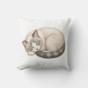 Cojín Decorativo Gato BB durmiendo, lindo y acogedor