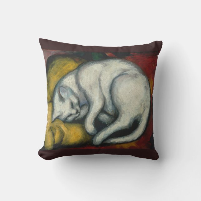 Cojín Decorativo Gato blanco, Franz Marc (Anverso)