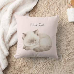 Cojín Decorativo Gato blanco gris gatito
