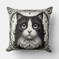 Gato blanco y negro 🐱 Amante de las mascotas eleg