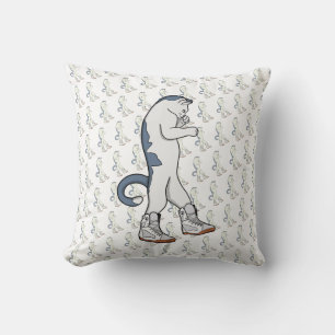 Cojín Decorativo Gato Boxer Urbano en Zapatilla Luchador