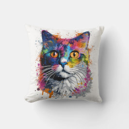 Cojín Decorativo Gato caleidoscopio