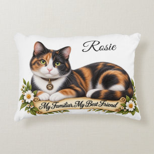 Cojín Decorativo Gato Calico Personalizado Mi Mejor Amigo Acóstate
