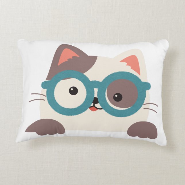 Cojín Decorativo Gato chillado (Reverso)
