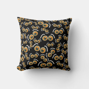 Cojín Decorativo Gato Cobarde Halloween Ojos de Murciélago Boo