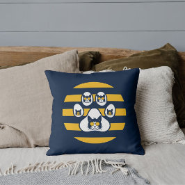 Cojín Decorativo Gato Con Gafas De Sol En Vintage Sunset Paws Gold 