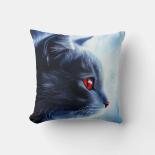Cojín Decorativo Gato con ojos rojos