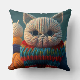 Cojín Decorativo Gato Con Una Actitud "A" Capital