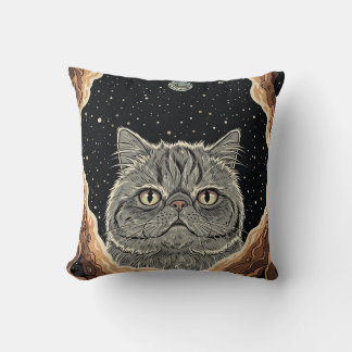 Cojín Decorativo Gato Cósmico