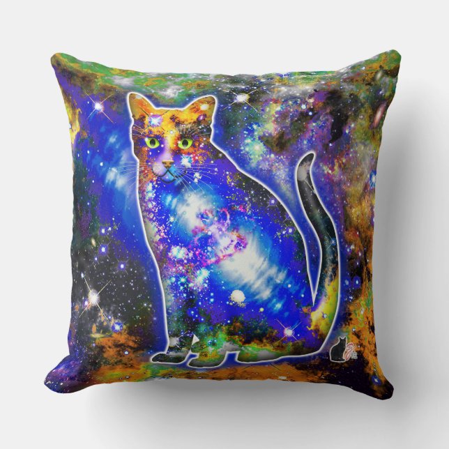 Cojín Decorativo Gato Cósmico Epsilon (Anverso)