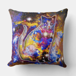 Cojín Decorativo Gato Cósmico Psi