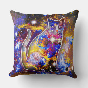 Cojín Decorativo Gato Cósmico Psi