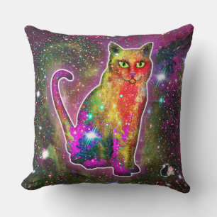 Cojín Decorativo Gato Cósmico Zeta