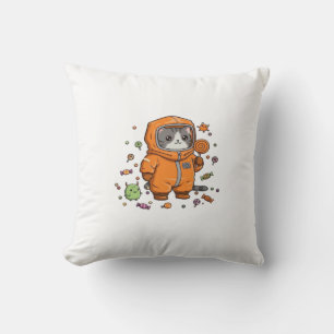 Cojín Decorativo Gato Cute Hazmat de Halloween Dulce Monstruo Diver