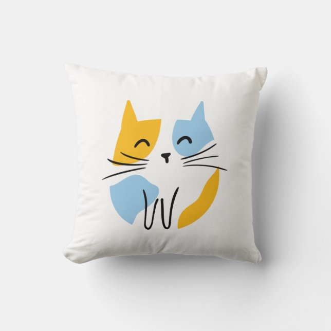 Cojín Decorativo Gato Cute Kawaii (Anverso)