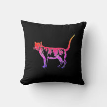 Gato de arte pop neón retro
