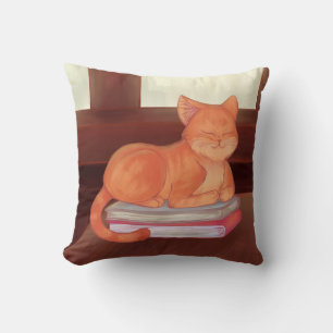 Cojín Decorativo Gato de biblioteca