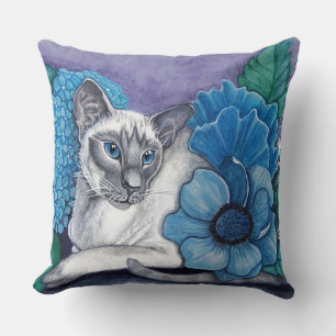 Cojín Decorativo Gato de Blue Point Siamese
