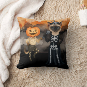 Cojín Decorativo Gato de calabaza siamesa para los amantes del gato