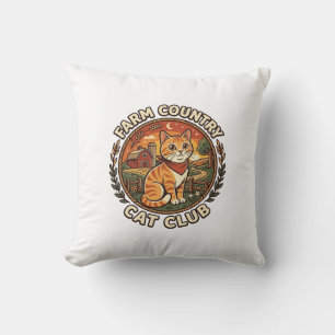 Cojín Decorativo Gato de campo - Regalo para amantes de gatos de ca