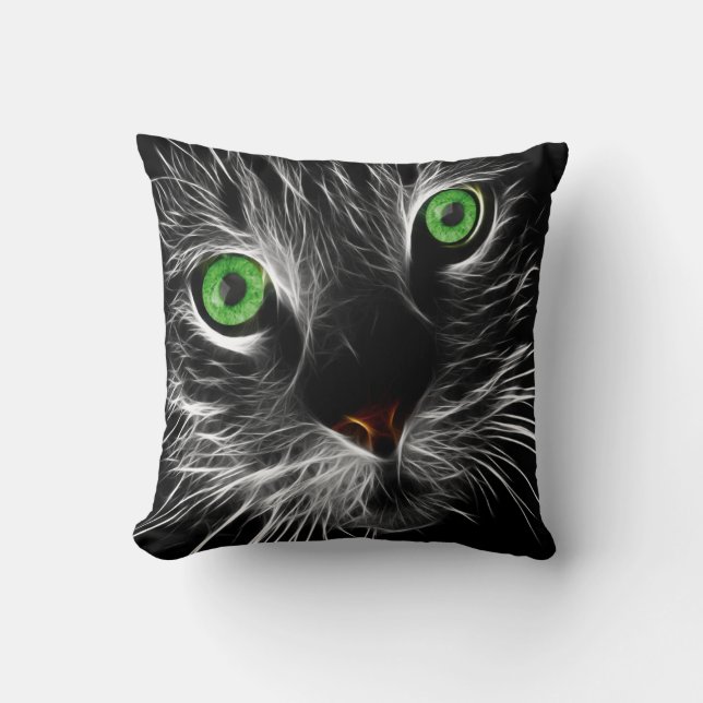 Cojín Decorativo Gato de carga eléctrica llamado Purr (Anverso)