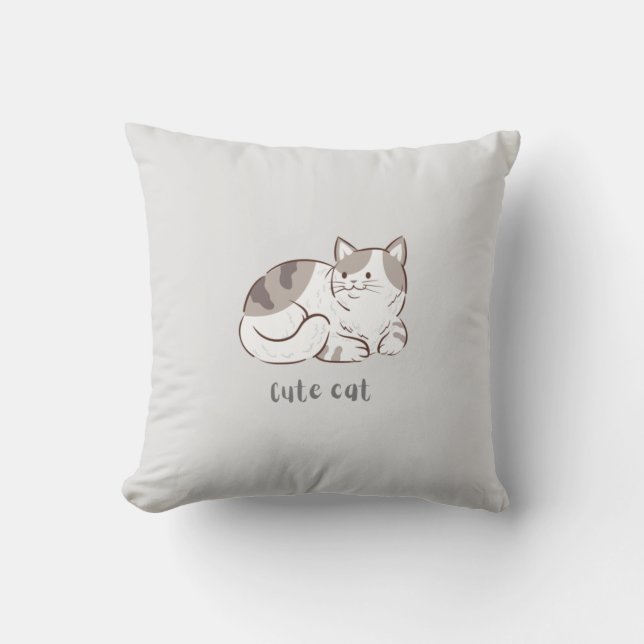 Cojín Decorativo Gato de corte (Anverso)