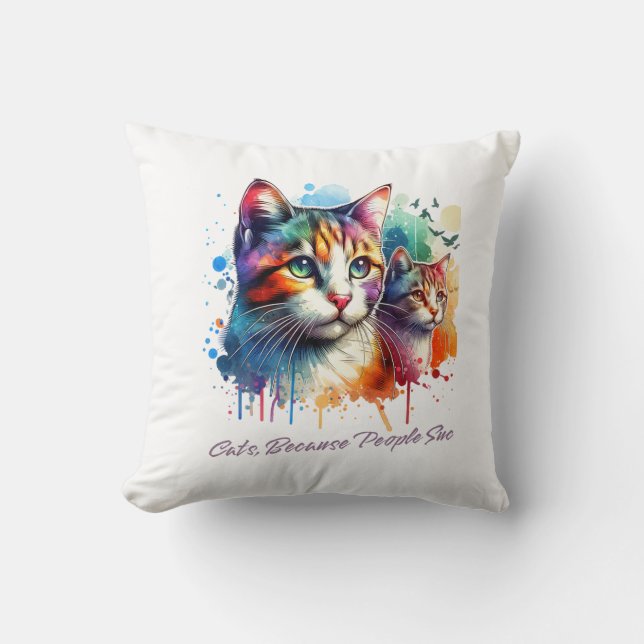Cojín Decorativo Gato de corte (Anverso)
