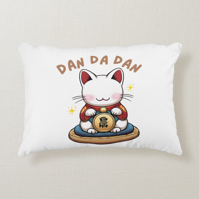 Cojín Decorativo Gato de Dandadan Turbo Granny - Desig de manga ani (Anverso)