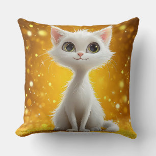 Cojín Decorativo Gato de dibujos animados lindo