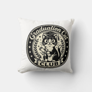 Cojín Decorativo Gato de graduación Gato divertido Gráfico - Gato d