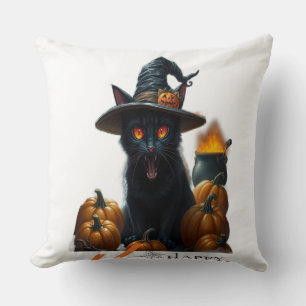 Cojín Decorativo Gato de Halloween