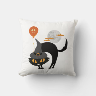 Cojín Decorativo Gato de Halloween espumoso