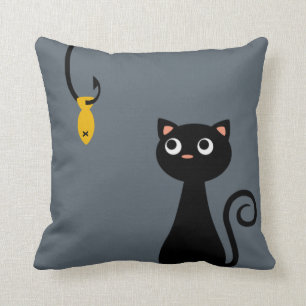 Cojín Decorativo Gato de la pesca