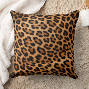 Cojín Decorativo Gato de Leopardo Negro Golden Brown