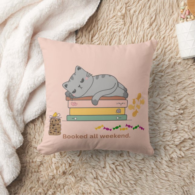 Cojín Decorativo Gato de libro (Manta)