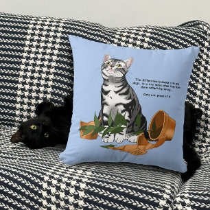 Cojín Decorativo Gato de malversación de planta