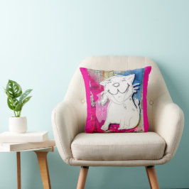 Cojín Decorativo Gato de Muy Buenas Noticias