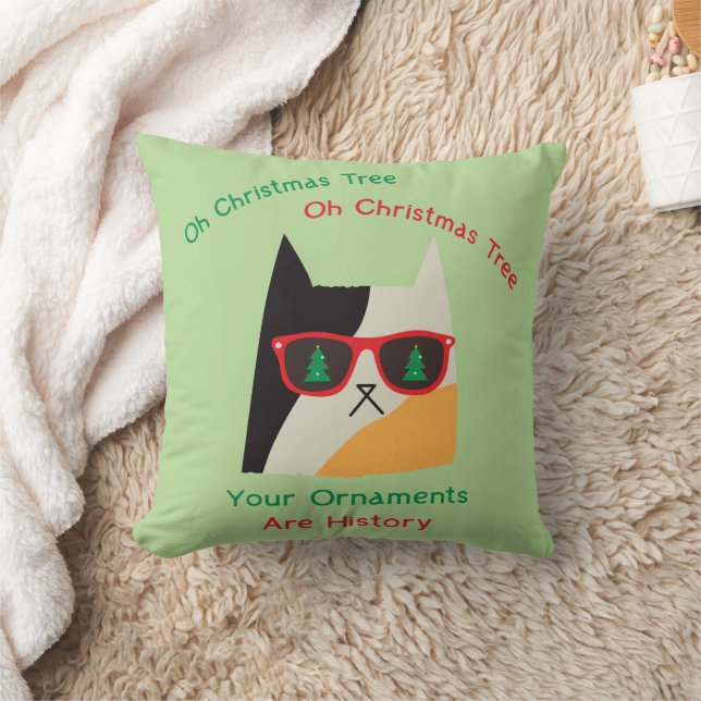 Cojín Decorativo Gato de Navidades Graciosos Bad Kitty (Manta)