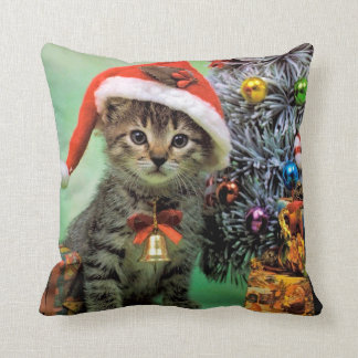 Cojín Decorativo Gato de Navidades preciosos