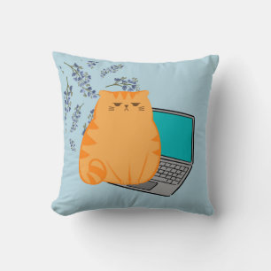 Cojín Decorativo Gato de Oficina
