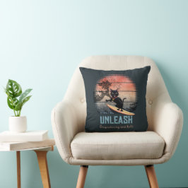 Cojín Decorativo Gato de ondulación al atardecer