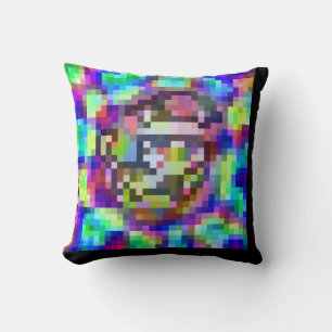 Cojín Decorativo gato de píxel