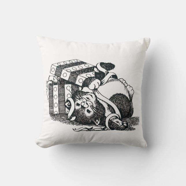 Cojín Decorativo Gato de regalo (Anverso)